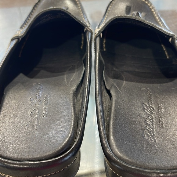 Eddie Bauer Leather mule shoes women’s size 6M Navy Blue Great preowned shape - Picture 15 of 16